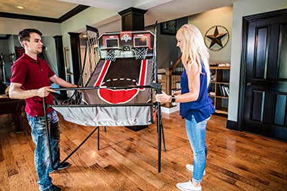 Triumph Playmaker Shootout Basketball Arcade Game – Electronic Scorer, LED Display, 8 Game Modes, 4 Balls, Pump & Quick Connect Frame – Fast-Paced Indoor Fun for Kids, Teens & Family Game Nights