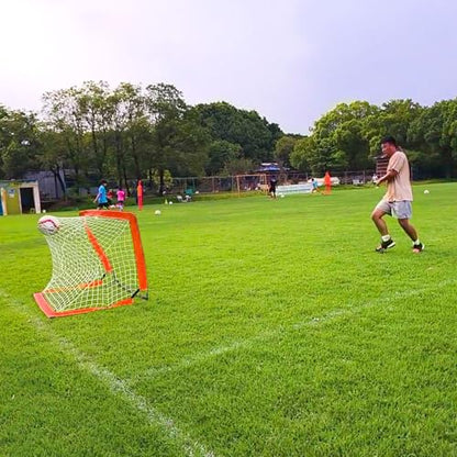 LOMGWAYS Soccer Goal – Foldable Frame Net for Kids + Youth – Indoor + Outdoor Soccer Goal with Carry Bag – Easy Set up – Multiple Sizes for Practice & Games