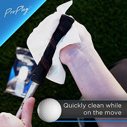 ProPlay Club Grip Cleaning Wipes | Powerful Cleaner Removes Grime, Dirt, and Sweat | Restore Tackiness of Golf Club Grips | Convenient, Resealable Pack - Unscented 3 Pack - size: 1 Count (Pack of 3)