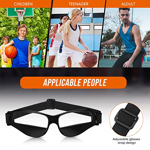 Weewooday 12 Pack Basketball Dribbling Goggles Adjustable Sport Training Glasses Aid for Team Training Aid Basketball Equipment Safety Specs for Adult Teenagers Youth, 8.5 x 2 Inch