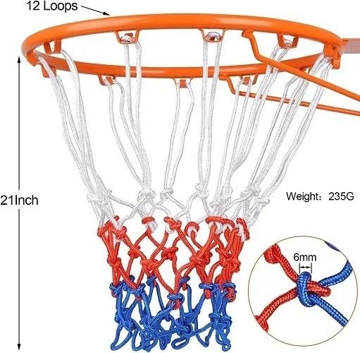 2 Pack Replacement Basketball Net Heavy Duty All Weather Hoop Rim Indoor Outdoor