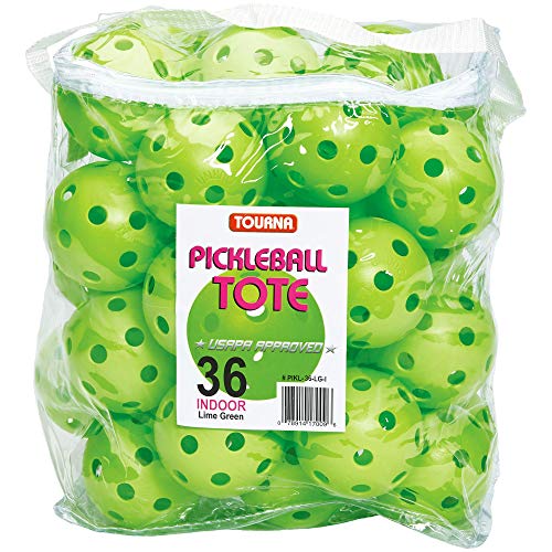 Tourna Strike Indoor Pickleballs - color: 36 Pack Lime Green