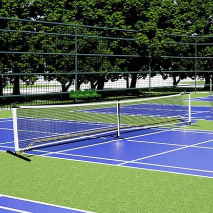 Tennis Net, Soccer Barrier, Practice Net, Compact Detachable Mesh, Portable 9.5kg Structure with Carry Bag 22ft Setup for Driveway Training, Family Backyard Indoor Matches - color: White