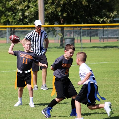 Flag Football Belts, 10/14 Player White Flag Football Sets for Youth, Kids and Adults Team Sports Training Games - color: Yellow and Blue