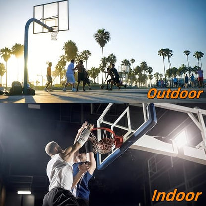 2 Pack Heavy Duty Basketball Net Replacement,2025 Upgrade Heavy Duty Basketball Net, All Weather Anti Whip,12 Loops Fits Standard Indoor or Outdoor Rims - color: White +White