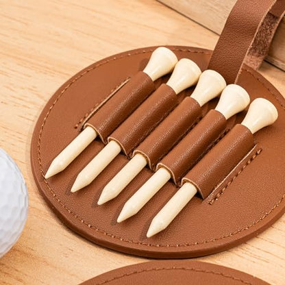 Best Dad by Par - Personalized Wooden Golf Tee Holder, Fathers Day & Birthday Gift for Coach, Grandpa, Uncle - color: Brown-(For Dad)