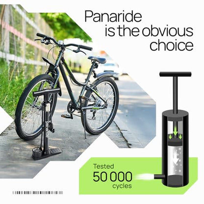Bike Pump Floor, Advanced Bike Tire Inflator, Bicycle Hand Air Pump with Dual Presta and Schrader Valves, Handheld Pump, Suitable for Road and Mountain Bikes, Baby Stroller, Balls