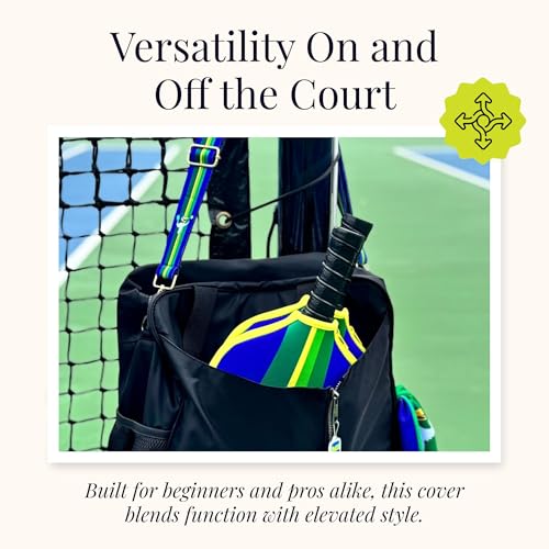 Vlasic Pickles Pickleball Accessories Gift Set, Pickleball Paddle Cover, Sports Cooling Towel and Bag Strap, Vlasic Pickle-Themed for Pickleball Players - color: Paddle Cover