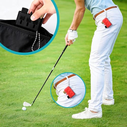 LemonRoad 16 Pcs Retractable Golf Club Cleaner Brush with 3 in 1 Portable Pocket Golf Club Groove Sharpener Tool Small Cleaning Tool for Men Women Golfer Accessories