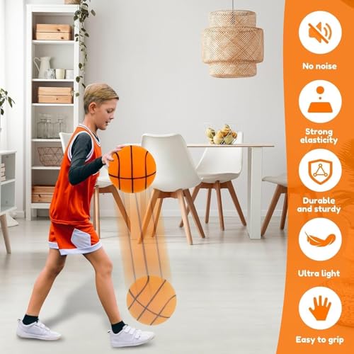 Silent Basketball, Upgrade Silent Basket-Ball Dribbling Indoor,Dribble Dream SIL ent Basket Ball, Foam Basketball Indoor Training Quiet Ball（8.3in）
