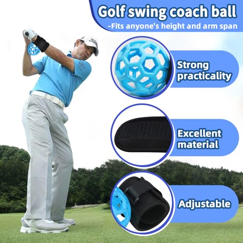 THE GOLFER STORE Smart Ball Golf Training Aid Golf Swing Trainer Ball, Practical Training Aid for Golf, Intelligent Ball for Beginner Posture Training, Golf Wrist Strap Training Ball