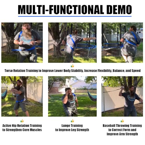 Davllin Core & Hip Belt Resistance Band for Baseball & Softball Training - style: 9-in-1 Classic
