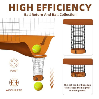 MR Tennis Ball Return Net 7’x6’, Freestanding Tennis Training Net, Multi-Sport Training Return Net for Tennis, Pickleball, Softball, Baseball Compatible w/Toss Machine Without Pitching Machine