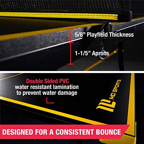 MD Sports Table Tennis Tables Multiple Styles Ping Pong Tables, Foldable for Easy Storage with Nets Included, Perfect for Family Game Rooms | Multiple Styles - style: Black & Yellow