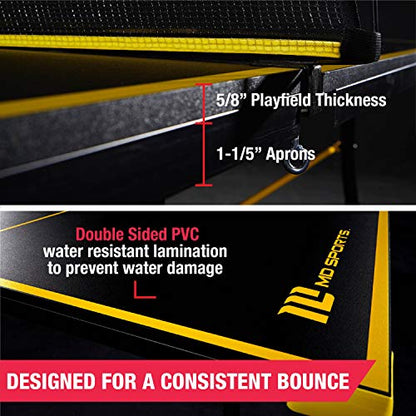MD Sports Table Tennis Tables Multiple Styles Ping Pong Tables, Foldable for Easy Storage with Nets Included, Perfect for Family Game Rooms | Multiple Styles - style: Black & Yellow