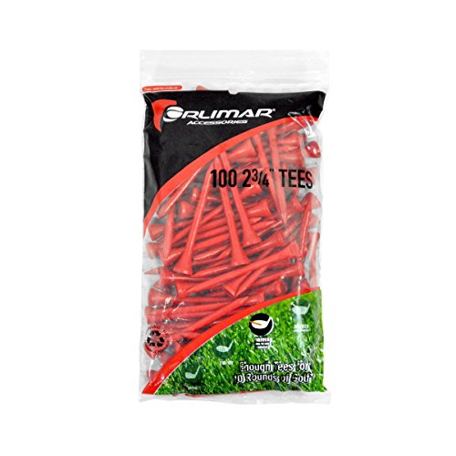 Orlimar Wood Golf Tees Multiple Colors, Assorted Sizes 2-1/8 inch, 2-3/8 inch, 2-3/4 inch 3-1/4 inch or 4 inch Tall Golf Tees, 30, 75, 100, 200, 250, 500 Bulk Packs
