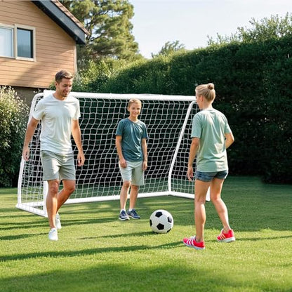 HomGarden Portable Soccer Goal for Backyard,12x6 / 10x6.5 / 8x5ft /6x4 Full Size Soccer Goals for Kids Adults Soccer Net Backyard Soccer Goals - size: 8×5 ft