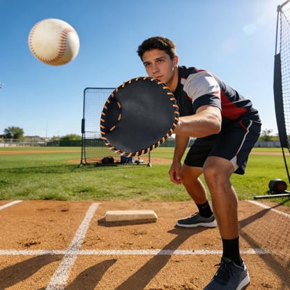 1 PC Baseball and Softball Training Glove,Flat Infield Training Glove for Right-Hand Throw,Baseball&Softball Fielding Gear PVC Infield Flat Mitt for Men&Women Catching Balls Fielding Drills&Practice - color: Black/Brown