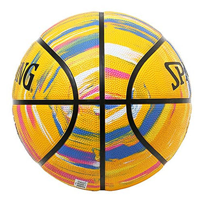 Spalding Basketball Basic No. 7 Rubber Marble - color: marble yellow