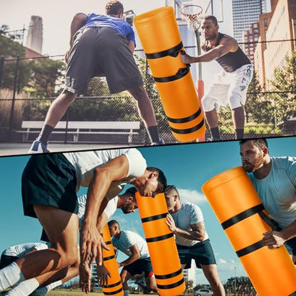Arrowbash Unfilled Football Tackling Dummy 4 ft Sports Training Dummy Football Training Equipment with Handles for Youth College Drills Kickboxing Martial Basketball Practice, Unfilled - color: Orange