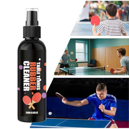 Table Tennis Rubber Cleaner - Quick Dry Spray Wipe, 250ml Maintenance Agent with Fast Acting, Sports Equipment, Care Accessory, Restoration Tool for Removing Dust Dirt and Enhancing Paddle Control