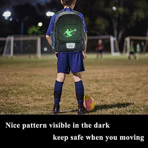 Soccer Ball Bag-Backpack for Basketball,Volleyball with Cleat Shoes and Ball Compartment for Sports Team,Trainning - color: Black New