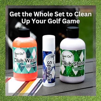Golf Club Cleaner Brush and Spray Bottle Refill - Concentrated Golf Club Cleaning Solution - Club Wash - Makes a Gallon of Cleaner - Formulated for Golf Grime and Grass Stains - Made in The USA