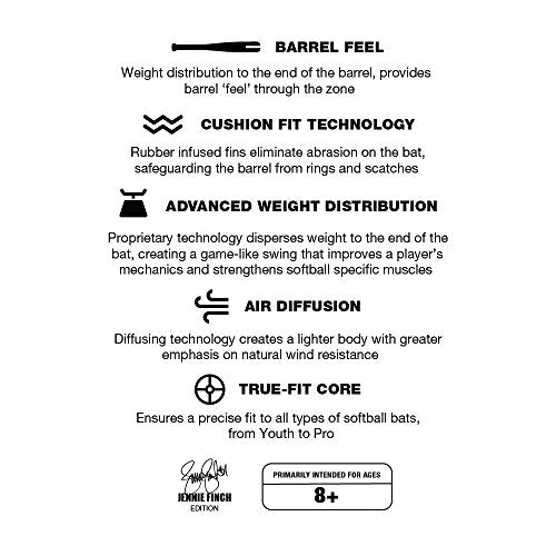 Varo ARC Bat Training Weight, 12oz, for Softball (Jennie Finch Edition) - Barrel Feel - Improve Your Batting, Barrel Speed, and Develop Swing Mechanics
