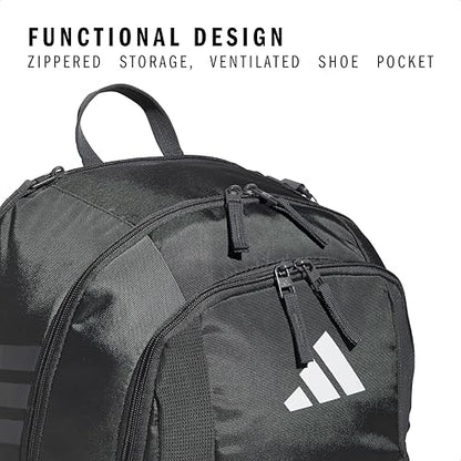adidas Stadium 4 Soccer Backpack – Team Sports Bag with Ball Pocket, 36L - color: Dark Grey