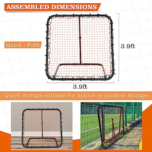 Portable Soccer Rebounder, Rebound Net with Quick Folding Design, Multi Angle Adjustment, Soccer Training Equipment, Easy Set Up