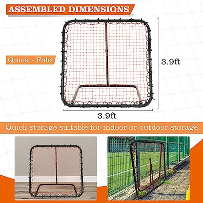 Portable Soccer Rebounder, Rebound Net with Quick Folding Design, Multi Angle Adjustment, Soccer Training Equipment, Easy Set Up