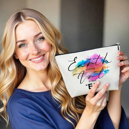 Artists Makeup Bag, The Earth Without Art is Just EH Cosmetic Bag for Purse, Gifts for Art Teachers, Painters & Art Lovers - color: multicolor0205