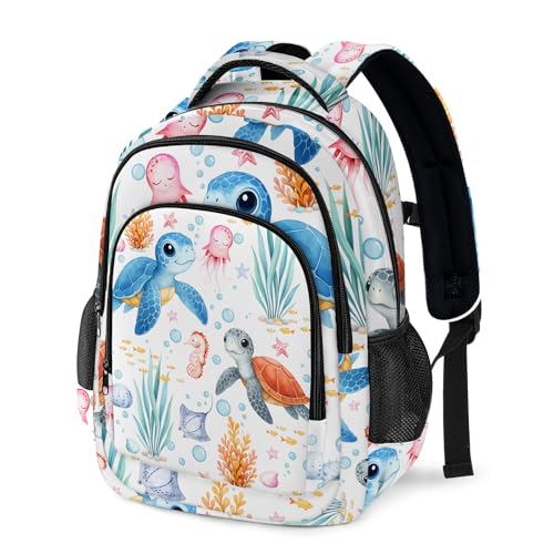 Turtle Backpack for Kids,School Bookbag Large Capacity Adjustable Bookbag Durable Lighting Multi Pockets School Bag Daypack Travel (Turtle) - color: Turtle
