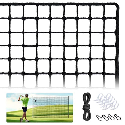 Golf Nets Practice，Sports Nets for Backyard Driving Real Golf Balls10ft to 60ft, Ball Stop Netting for Garage Swing Training, Indoor Outdoor Nylon Heavy Duty Soccer, Basketball, Pickleball Accessories - size: 15ft×50ft