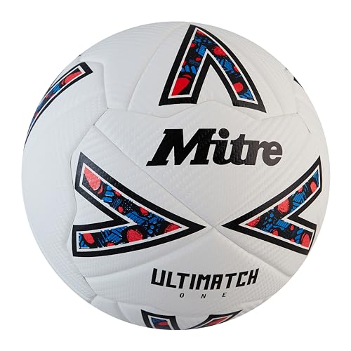 Mitre Soccer Ball League Ultimatch - color: Ultimatch One - White/Black/Red, size: 5