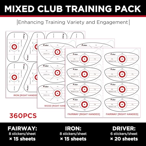 Golf Impact Tape - High-Resolution Strike Stickers for Iron, Wood & Fairway Clubs, Non-Residue, Swing Training Aid Impact Labels