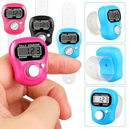 Electronic Finger Counter, Electronic Digital Display, Hand Tally Clicker Counter, Digital Handheld Tally Counter for Counting Numbers Knitting Coaching Golf Lap Fishing School Sports Event