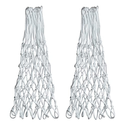Sanung 2PCS White Basketball Net Replacement 12 Loops 21 inch Professional Anti-Whip with Storage Pouch for Competition Standard Indoor Outdoor All-Weather Thick Mesh Nets
