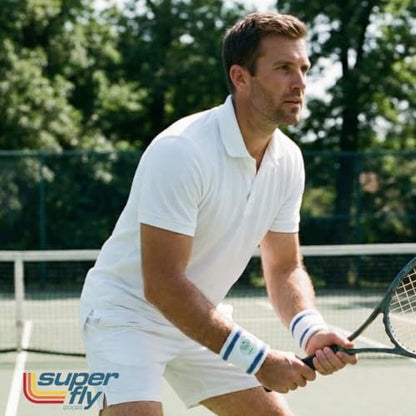 Super Fly Goods Sweatbands Pickleball Golf Tennis Great Gift or for Your Sports or Team Wristband Sports Band Set Including Towel Wrist and Head Sweatbands - style: Tennis Wristband Set