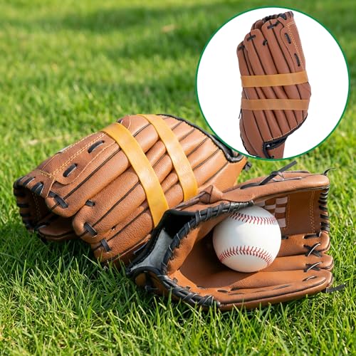 RunNico 20 Pcs Baseball Glove Rubber Band, Baseball Rubber Wrap Band, Elastic Softball Strap Accessories for Players to Keep The Shape of Gloves and Glove Better Care