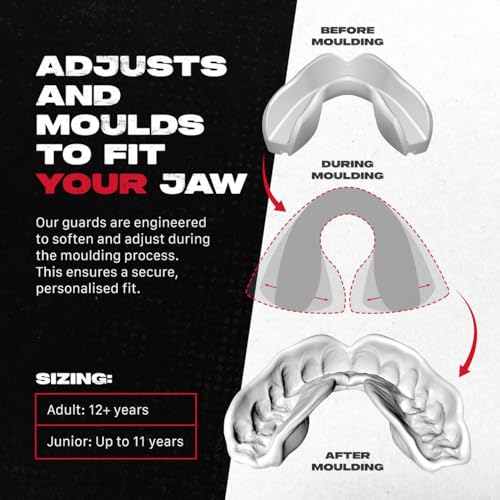 Marvel Spider-Man Mouth Guard, Dual Layer Mouthguard for Adults with Case, Easy Fit Remoldable Mouthpiece for Football, Boxing, Lacrosse, MMA, Basketball & All Contact Sports (Adult 12+ Years, Red)