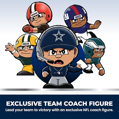 Party Animal TeenyMates NFL Action Figures Gift Set, with 11 Player Figures, Coach & Collectible Field Puzzle, NFL Football Toys for Kids & Fans