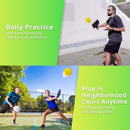 Silent Pickleball Balls - Quiet Foam Pickleballs for Indoor and Outdoor Practice - Includes 3 Balls and Tube - 3 Pack Soft Pickleballs - color: A-Yellow
