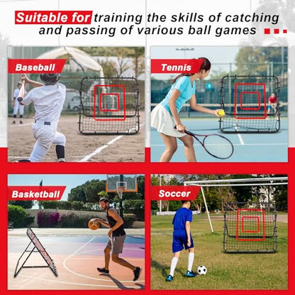3.5 x 3.5 ft Soccer Rebounder Rebound Net, Football Training Gifts, Rebound Speed Training for Control, Passing Practice, Baseball/Volleyball Rebounder Gifts Aids & Equipment
