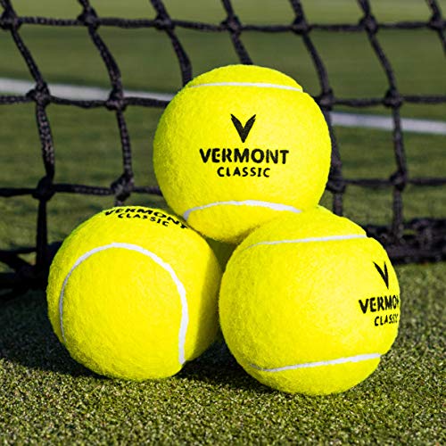 Vermont Classic Tennis Balls | ITF Approved Professional Tennis Balls – Pressurised 4 Ball Cans – Durable FluroFelt Cloth – All Court Performance – Bulk Buy Options for Training - size: 1 Can (4 Balls)