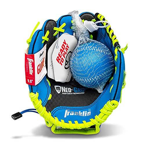 Franklin Sports Kids Baseball Glove - NeoGrip Boys + Girls Youth Tball Glove - Teeball, Baseball + Softball Mitt