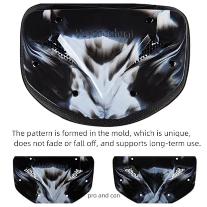 Football Back Plate, Football Low Back Pad, Rear Protector Lower Back Pads+ Towel - color: black and white, size: Large