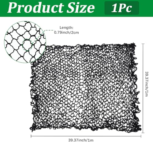 CREATCABIN Volleyball Replacement Net Heavy Duty Portable Polyester Volleyball Nets Reinforced Side Tapes for Backyard Sports Golf Tennis Baseball Noctball Court Beach Pool Park Black 39.37 Inch