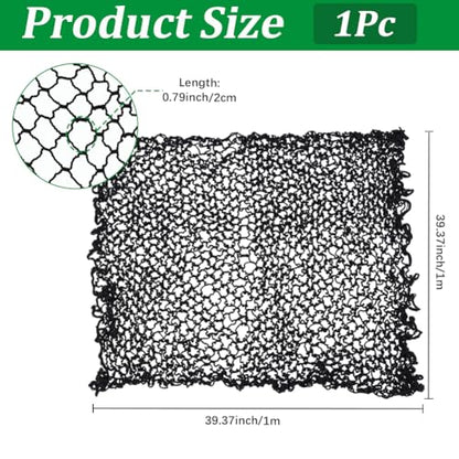 CREATCABIN Volleyball Replacement Net Heavy Duty Portable Polyester Volleyball Nets Reinforced Side Tapes for Backyard Sports Golf Tennis Baseball Noctball Court Beach Pool Park Black 39.37 Inch