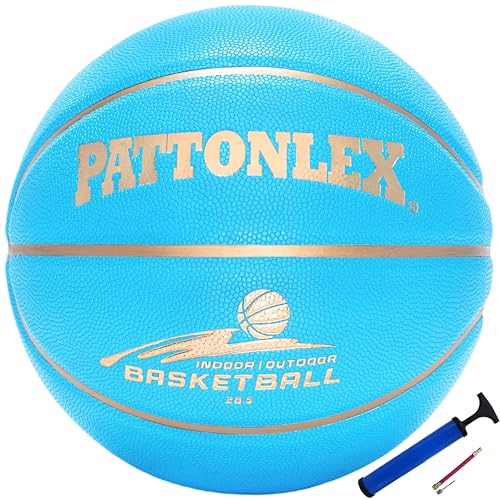 Basketballs 28.5" Leather Basketballs Official Size 6 Indoor Outdoor Basketball Youth Women(Deflated) - color: Blue